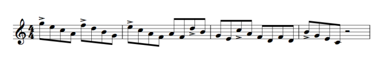 Two Measure Melodic Pattern Etude 44-Twelve Melodic Patterns with Mixed Polymeter (2/4 and 3/4 ...